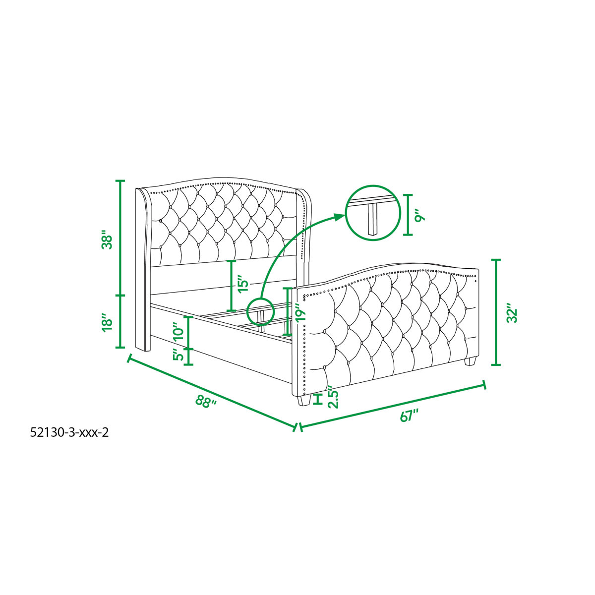 Birch Lane™ Marlon Tufted Upholstered Low Profile Standard Bed & Reviews Wayfair